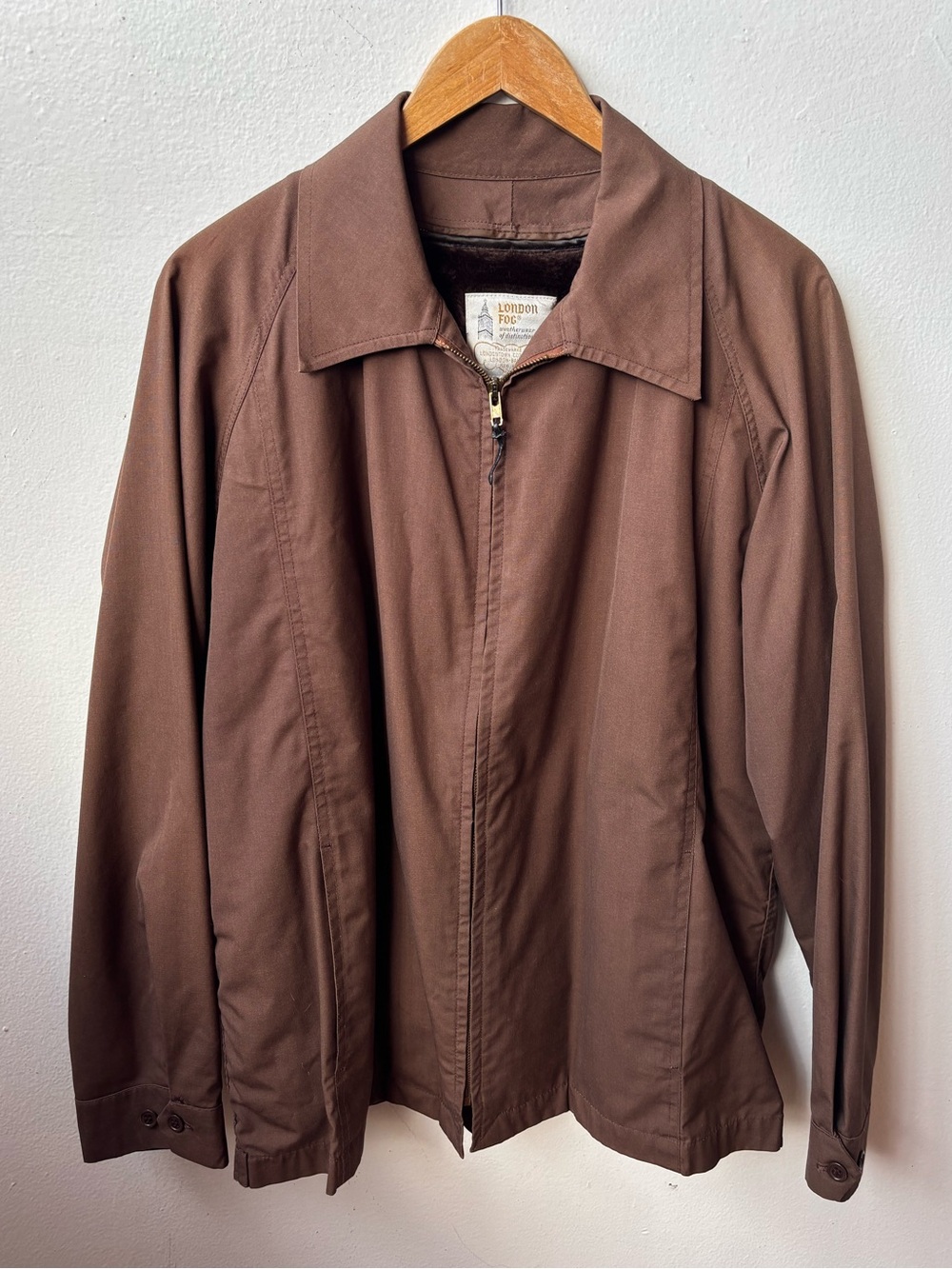 London Fog Men's Brown Lightweight Zip Jacket